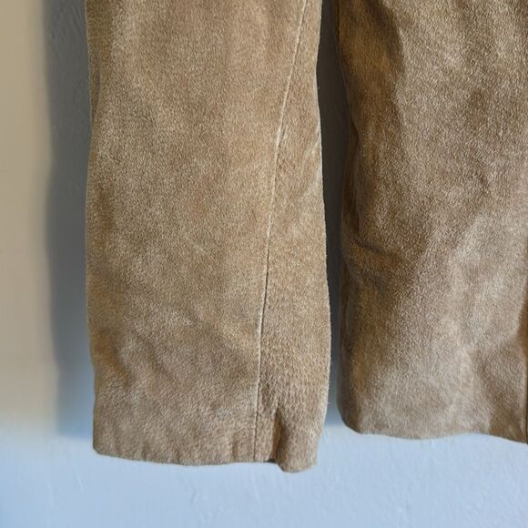 Vtg Wilsons Leather Women's Tan Brown Suede Blazer jacket size large cute 90s - Picture 9 of 10